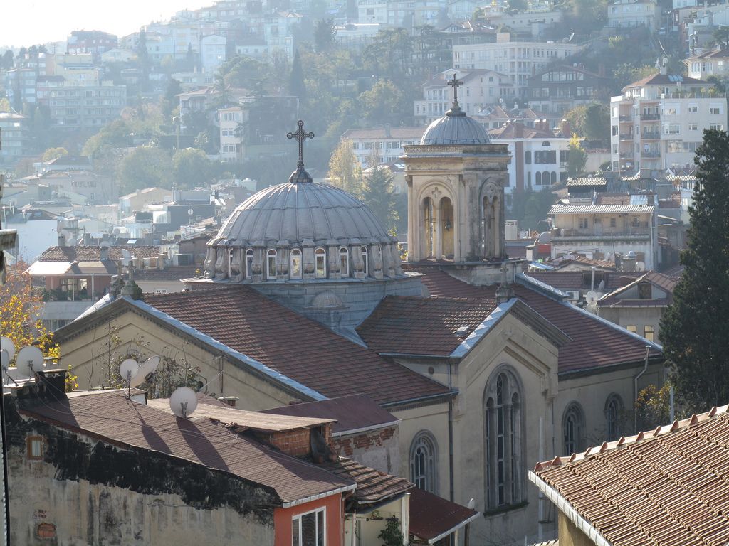 Dome of Greek Orthodox Church of Taksiarkis (Ayos Taksiarches), located at Arnavutkoy